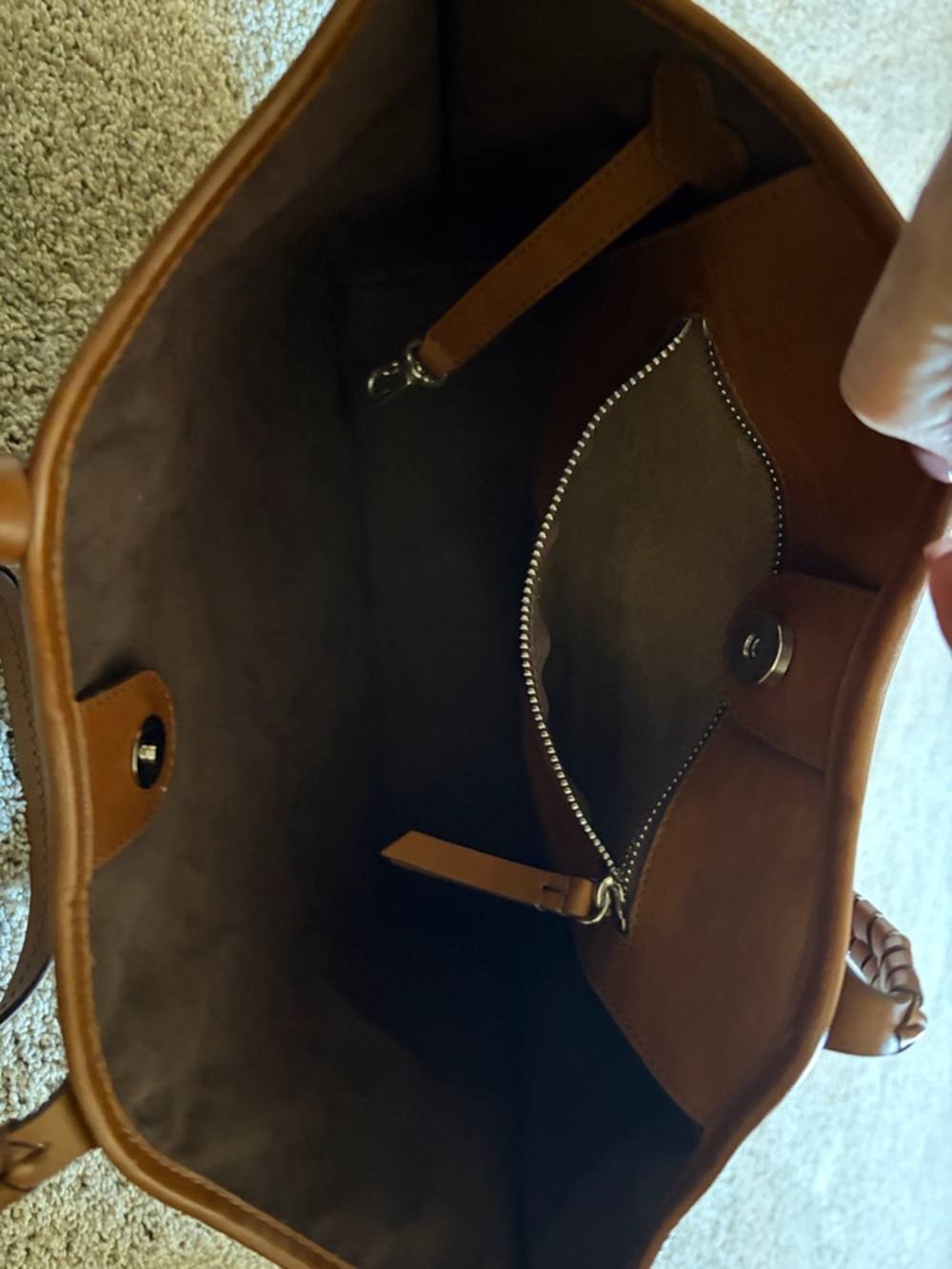 Brighton Riva Russet Leather Tote with Heart Charm - Picture 13 of 13